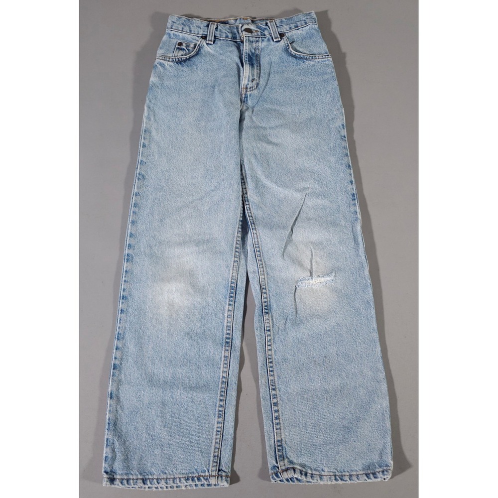 Levi's 512 Jeans Boys 12 Light Wash Vintage Orange Tab Made in USA 31365-0214